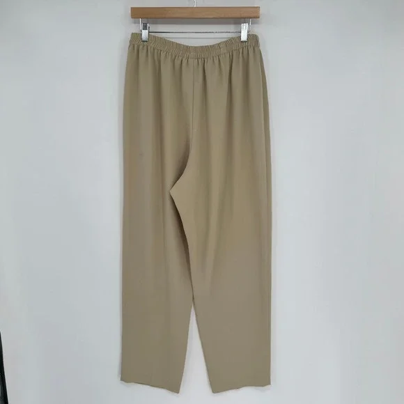 R&M Rcihards Lightweight Tan‎ Leaf Pattern Sheer Cardigan/Beige Pants Set Sz 18 - Picture 14 of 16